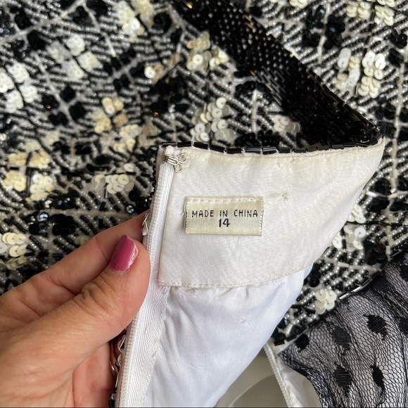 Vintage 50s style Bill Blass Evening dress strapless size 14 or large - Picture 8 of 15